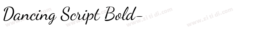 Dancing Script Bold字体转换